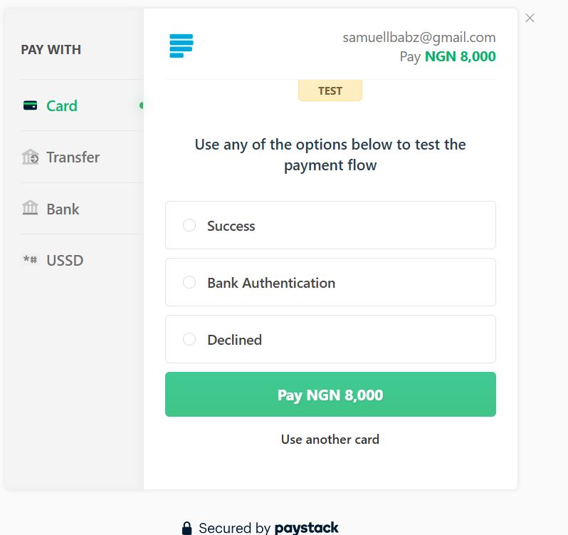 Secure payment flow